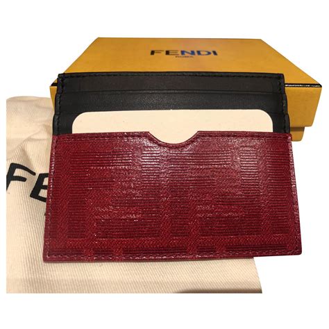 fendi red leather wallet|Fendi wallet for sale.